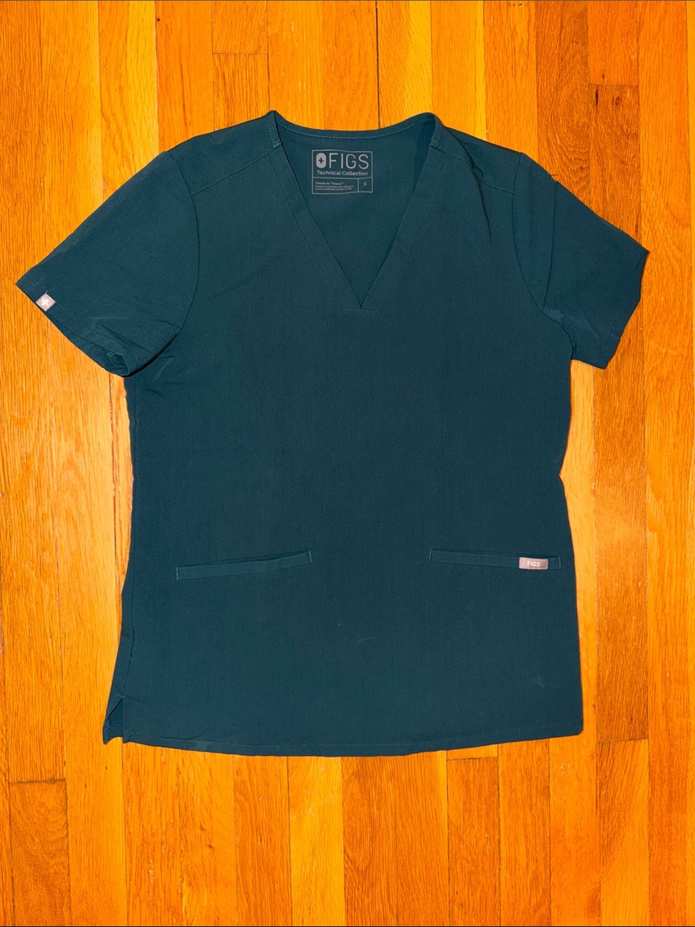 FIGS Women’s Deep Teal V-Neck Scrub Top